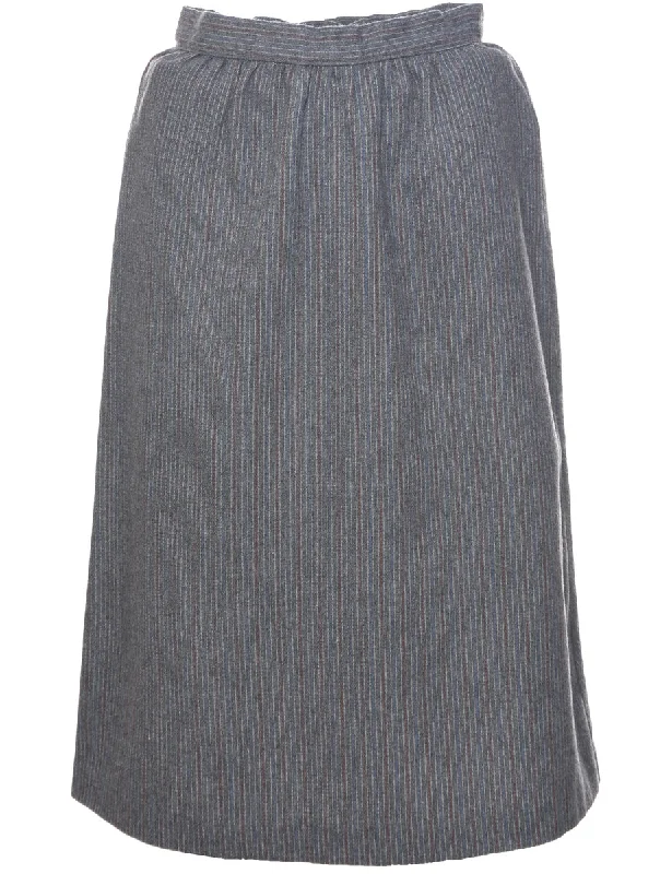 Unmissable Offer Pinstriped A-line Skirt - S