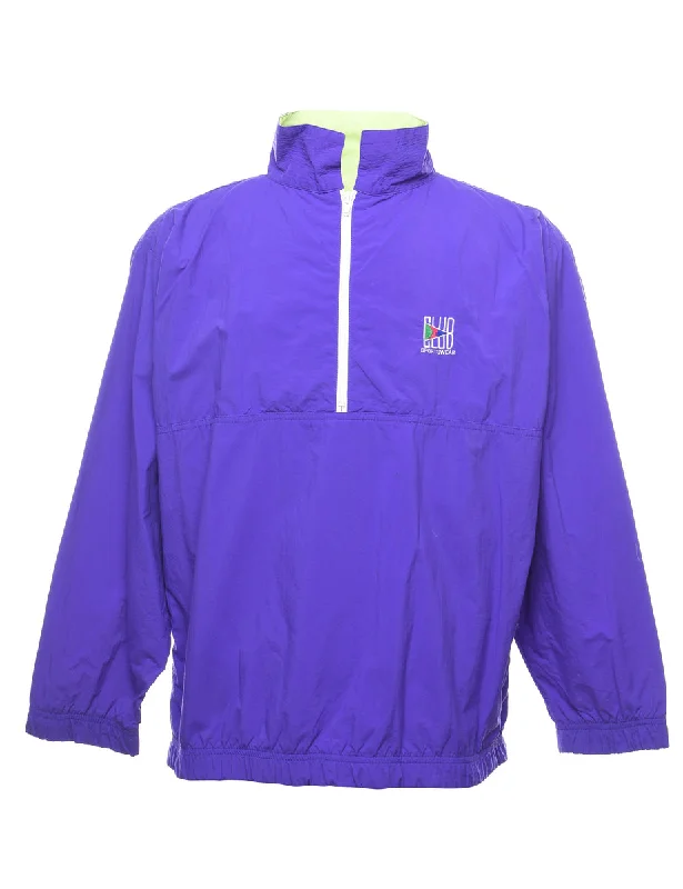Great Bargain Quarter-Zip Purple Nylon Jacket - S