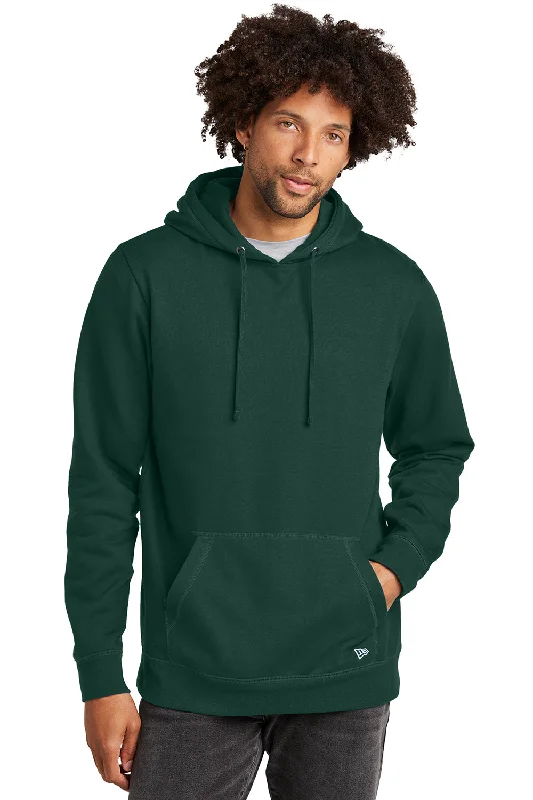 Extra Savings New Era Mens Comeback Fleece Hooded Sweatshirt Hoodie w/ Pouch Pocket - Dark Green