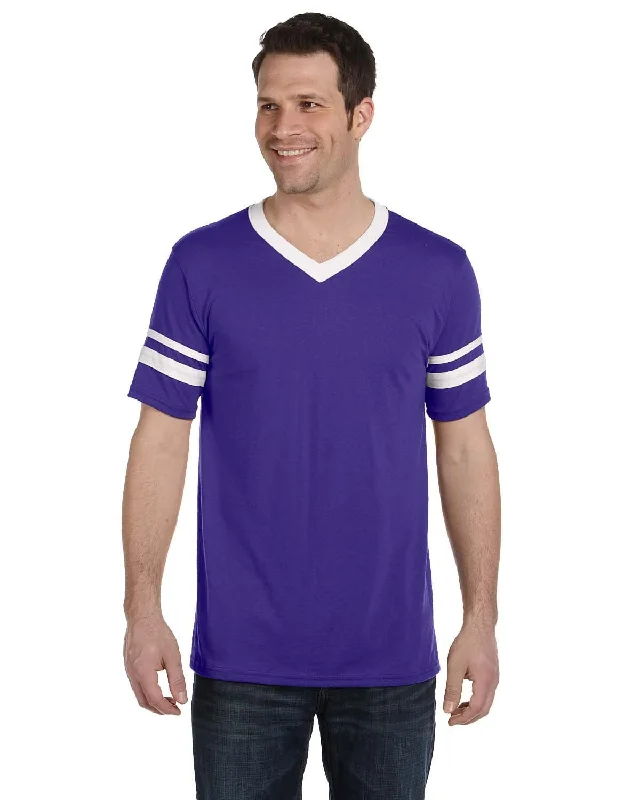 Augusta Sleeve Striped Jersey | Purple/ White