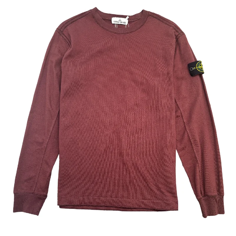 Clearance Sale Men's Applique Logo Jumper Burgundy Size M