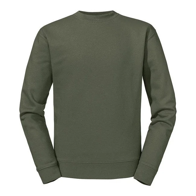 Super Bargain Russell Europe Set-In Sleeve Sweatshirt - Olive