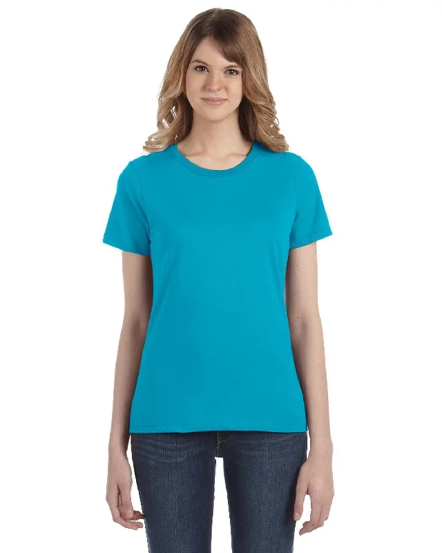 Exclusive Deal Anvil Ladies Fashion Fit T-Shirt | Caribbean Blue