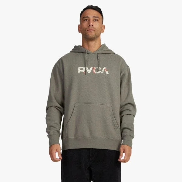 Rvca Men's Drawn In Hoodie Olive