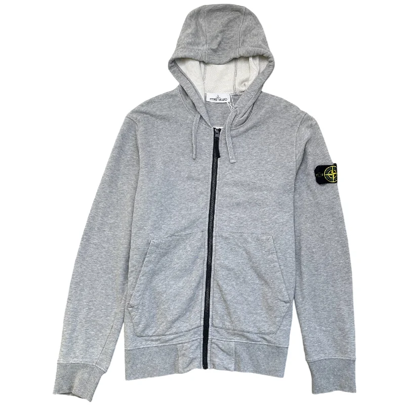 Online Exclusive Men's Applique Logo Hoodie Grey Size M