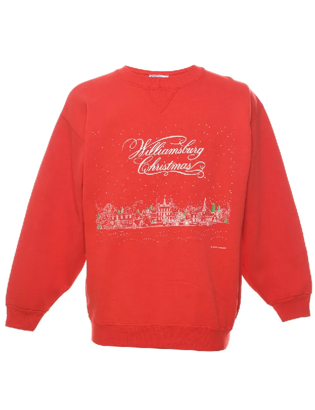 Weekend Savings Extravaganza Red Christmas Sweatshirt - L