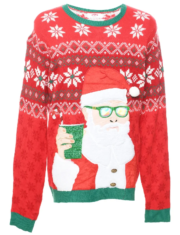 Santa Claus Christmas Jumper - L