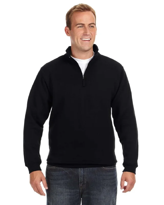 J America Heavyweight Fleece Quarter-Zip | Black