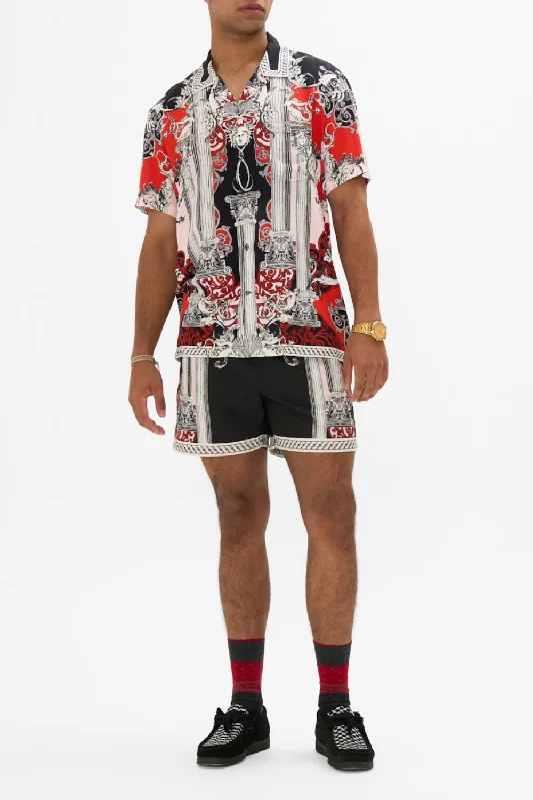 Weekend Deals That Excite SHORT SLEEVE CAMP COLLARED SHIRT MARK OF MEDUSA