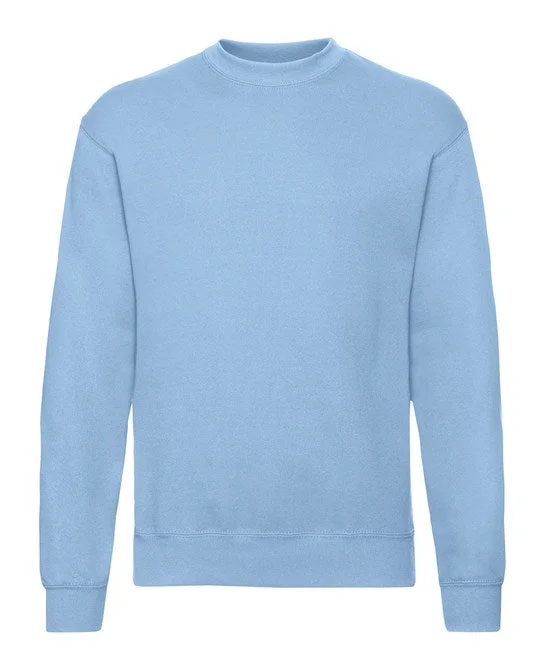 Weekend Bargains to Sizzle Fruit Of The Loom Classic 80/20 Set-In Sweatshirt - Sky Blue