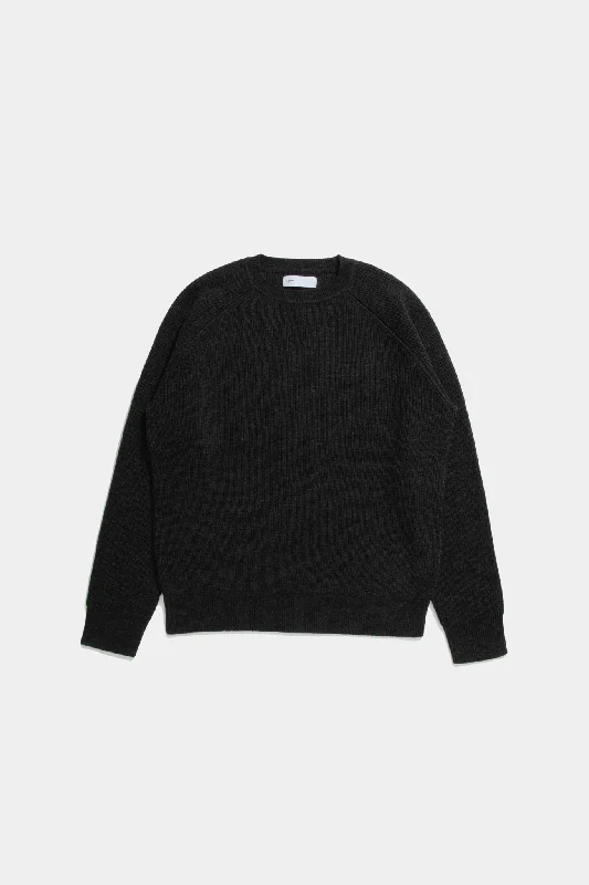 Huge Savings Raglan Crewneck - Charcoal