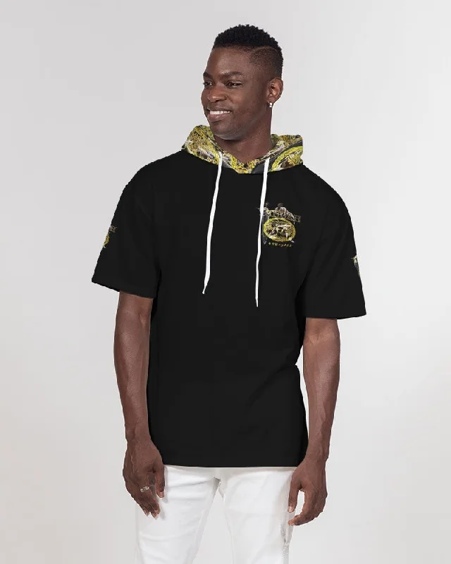 Celebrate the Weekend with Discounts Yahuah-Name Above All Names 03-01 Royal Men's Designer Premium Heavyweight Short Sleeve Pullover Hoodie