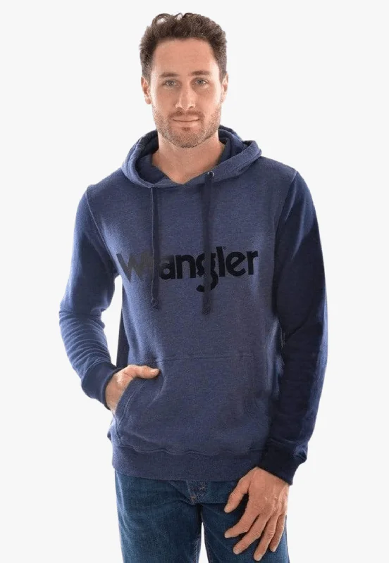 Hurry Up Wrangler Mens Logo Pullover Hoodie