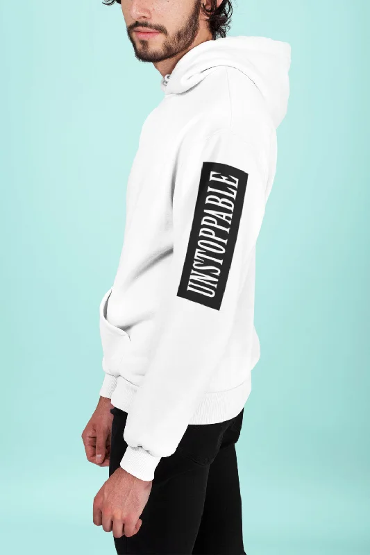 Unbeatable Prices Unstoppable Premium Non Zipper White Hoodie