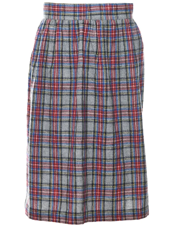 Weekend Offers That Impress Plaid Pencil Skirt - M