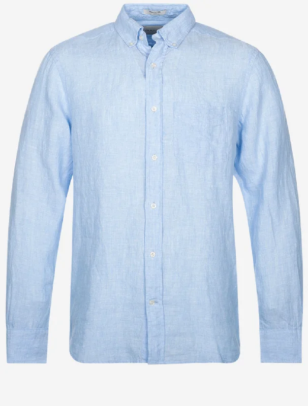 Weekend Specials to Delight Regular Linen Shirt Capri Blue