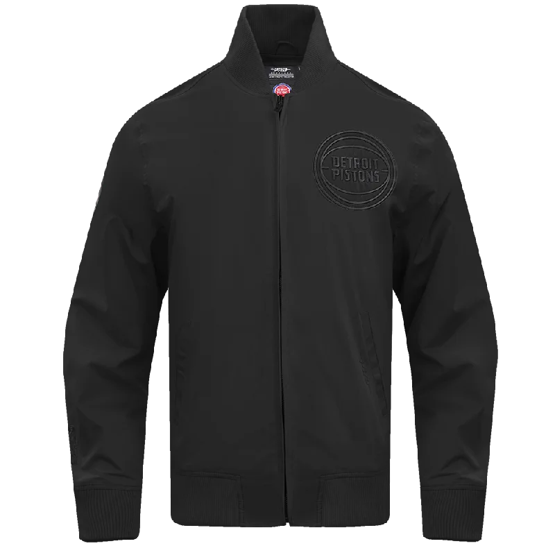 Closeout Deal NBA DETROIT PISTONS NEUTRAL MEN'S TWILL JACKET (BLACK)