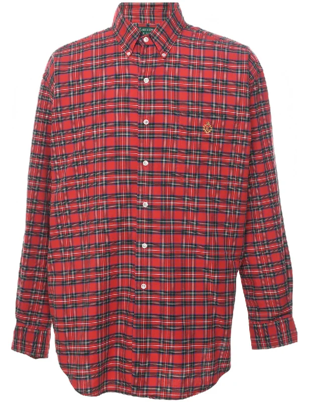 Weekend Bargains Just for You Ralph Lauren Red Checked Tartan Shirt - XL