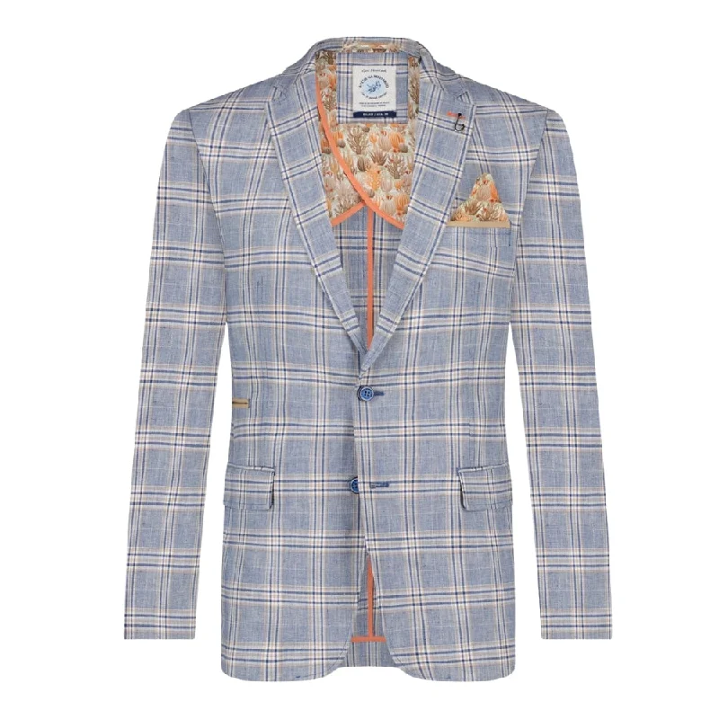 Unbeatable Deal A Fish Named Fred - Big Check Sports Coat - Blue