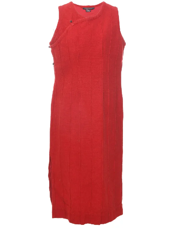 Sleeveless Red Dress - M