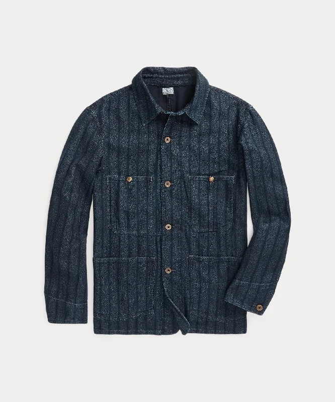Weekend Discounts to Delight LOWELL JKT-LINED-SHIRT JACKET COTTON IND STRIPE