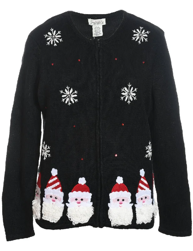 Santa Claus Christmas Cardigan - M