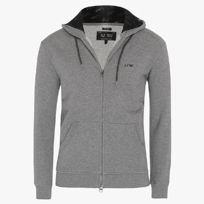 Shop Now Armani Mens  Zip Up Hoody Jacket Grey