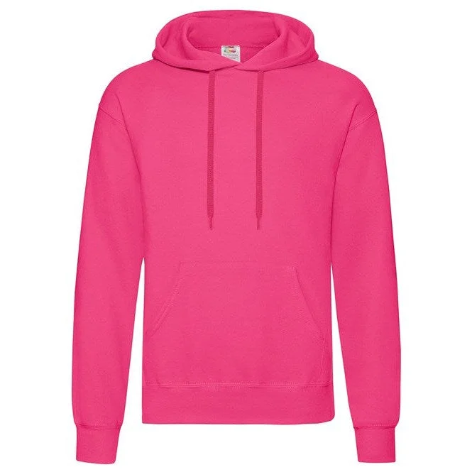Hurry Up Fruit Of The Loom Classic 80/20 Hooded Sweatshirt - Fuchsia