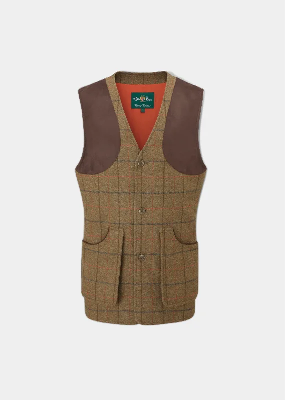 Now Available Combrook Men's Tweed Shooting Waistcoat in Thyme - Shooting Fit