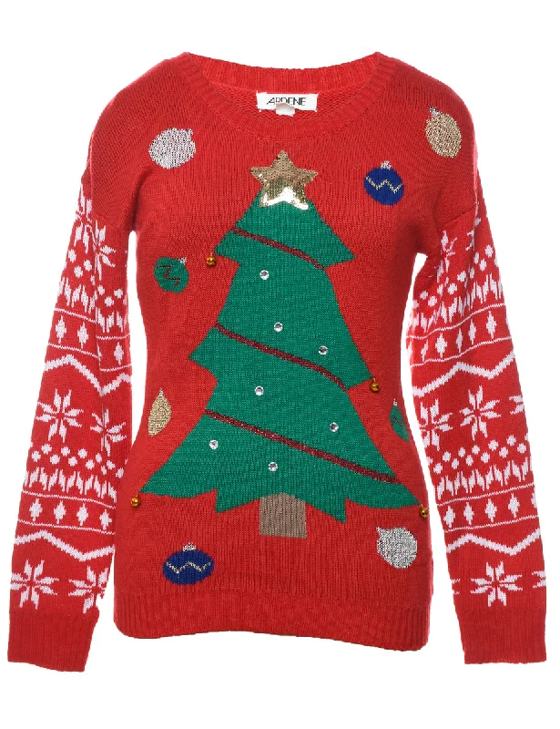 Weekend Savings Bonanza Red Christmas Jumper - M