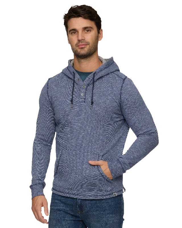 Weekend Deal SOUTHOLD HEATHERED SLUB HOODED HENLEY
