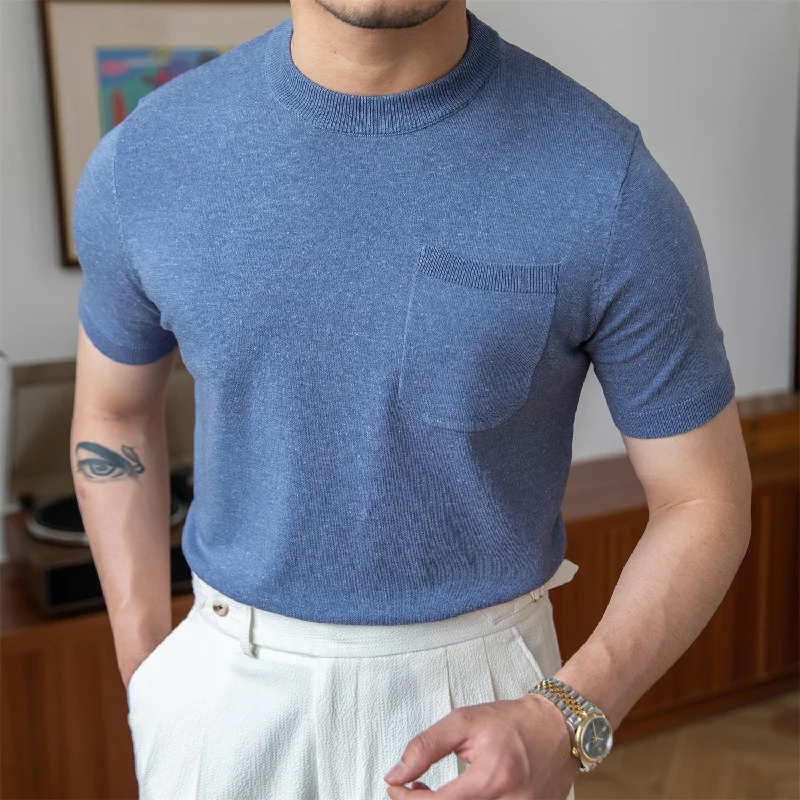 Major Deal Rome Knitted Linen Blend T-Shirt