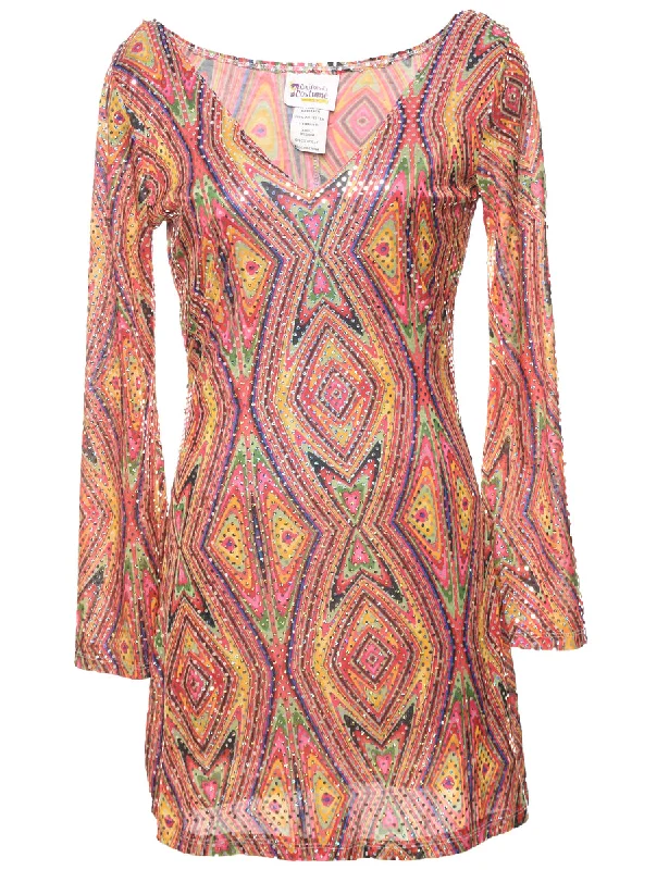 Hot Buy Psychedelic Print Dress - M