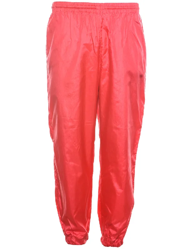 Don't Delay Pink 1980s Track Pants - W26 L25