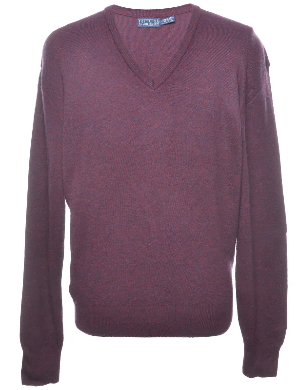 Cash Savings Plum Jumper - XL