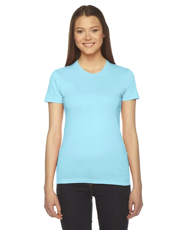 American Apparel Ladies Fine Jersey Short Sleeve T-Shirt | Aqua