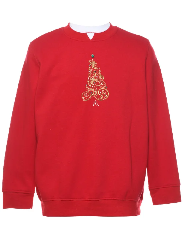 Weekend Offers That Sizzle Red Christmas Sweatshirt - S