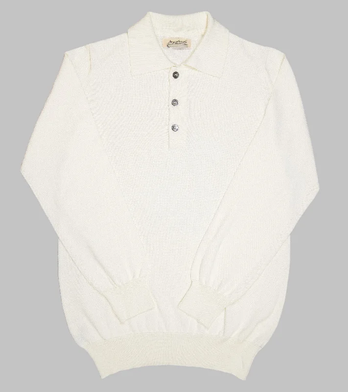 Special Price Bryceland's Cotton Long Sleeve Polo Magnoli