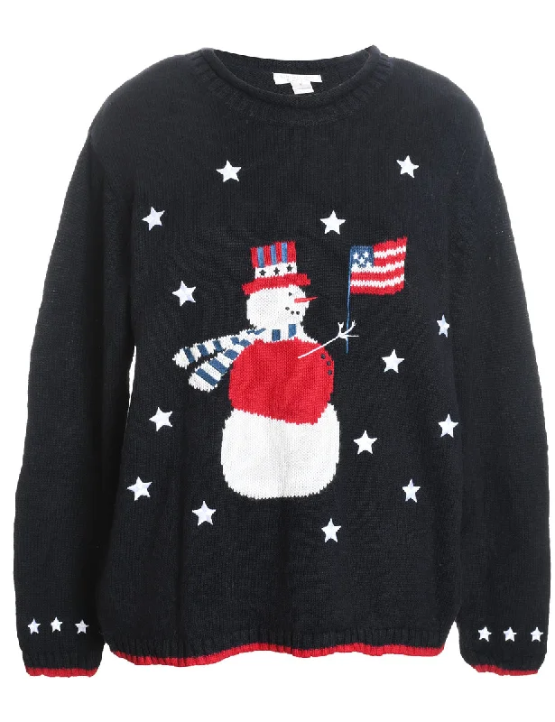 Snowman Christmas Jumper - L