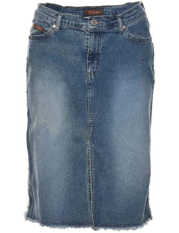 Act Now Pencil Shape Y2K Denim Skirt - S