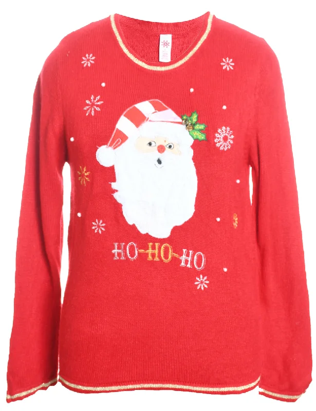 Santa Claus Christmas Jumper - M