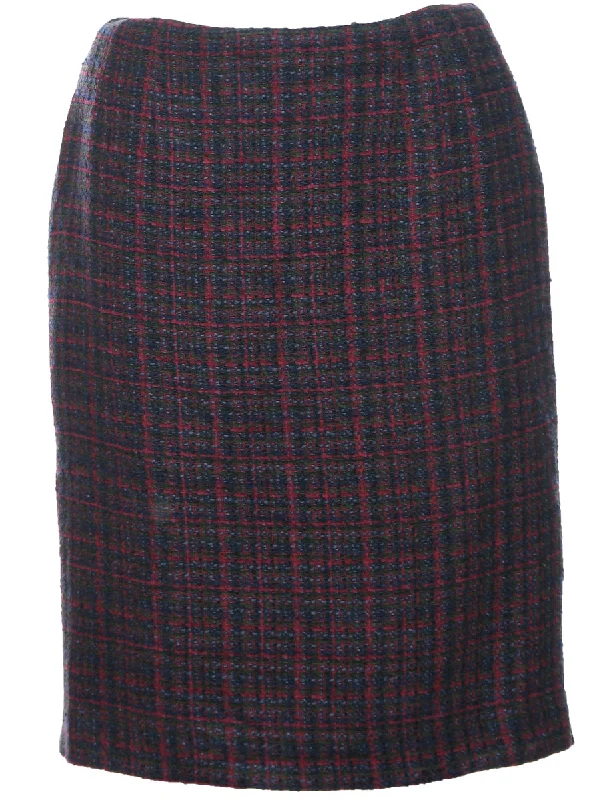 Weekend Bargains to Celebrate Plaid Pencil Skirt - M