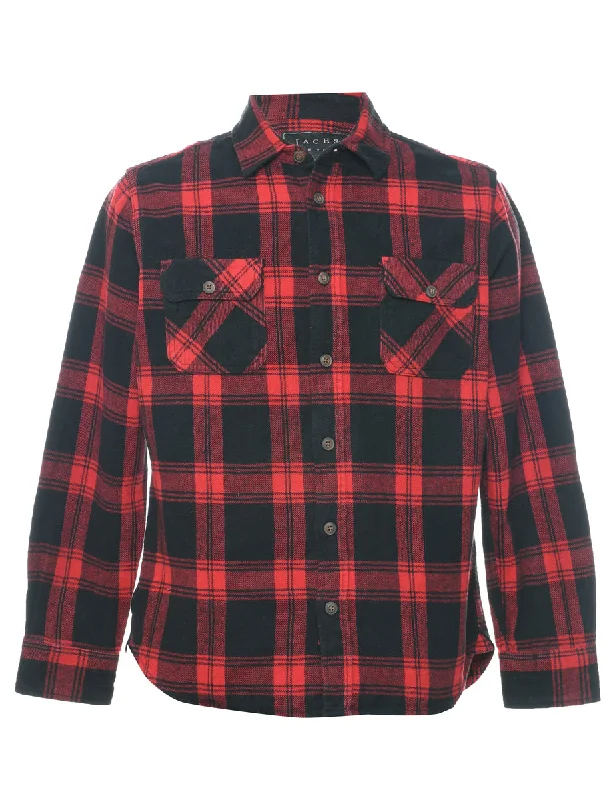 Instant Savings Red & Black Checked Shirt - M
