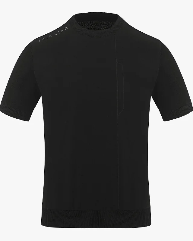 Weekend Steals Await Men's Cooling Short Sleeve Knit - Black