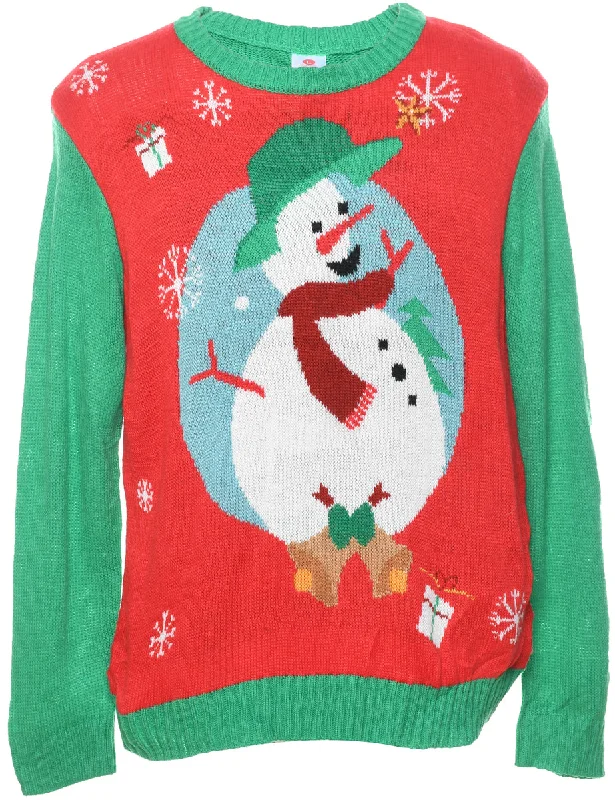 Snowman Christmas Jumper - L