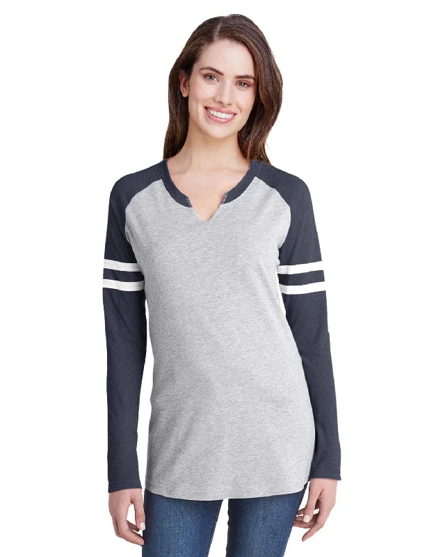 Weekend Bargains Just for You LAT Ladies Gameday Mash-Up Long Sleeve T-Shirt | Vn Hth/ Vn Nv/ W Weekend Bargains Just for You LAT Ladies Gameday Mash-Up Long Sleeve T-Shirt | Vn Hth/ Vn Nv/ W