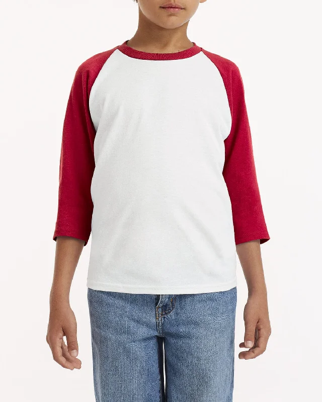 Weekend Specials to Indulge In Gildan Youth Heavy Cotton 3/4-Raglan Sleeve T-Shirt | White/ Red Weekend Specials to Indulge In Gildan Youth Heavy Cotton 3/4-Raglan Sleeve T-Shirt | White/ Red