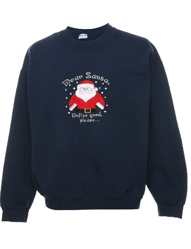 Santa Claus Christmas Sweatshirt - L