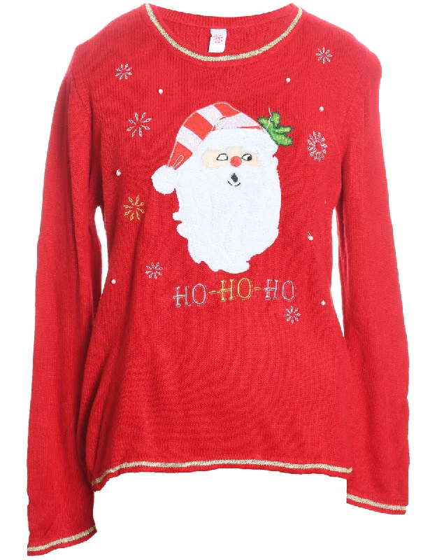 Santa Claus Christmas Jumper - L