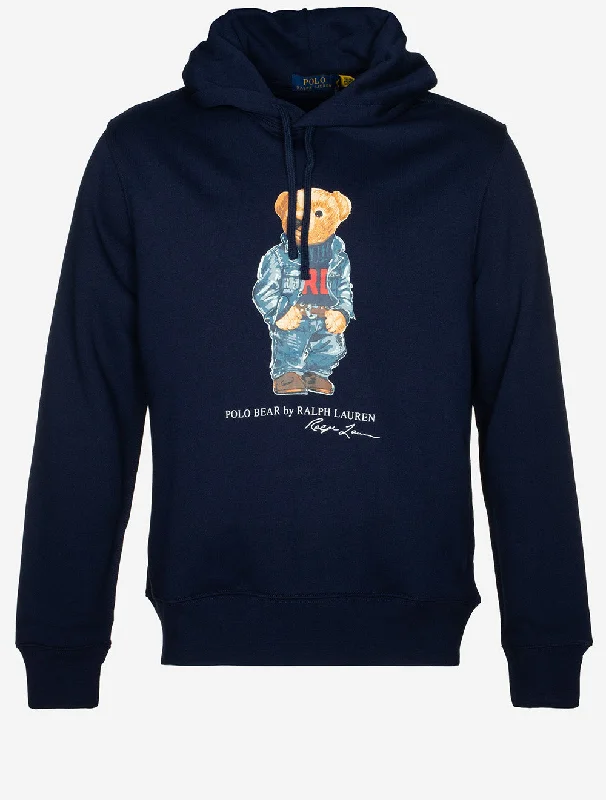 Savings Event Polo Bear Fleece Hoodie Navy
